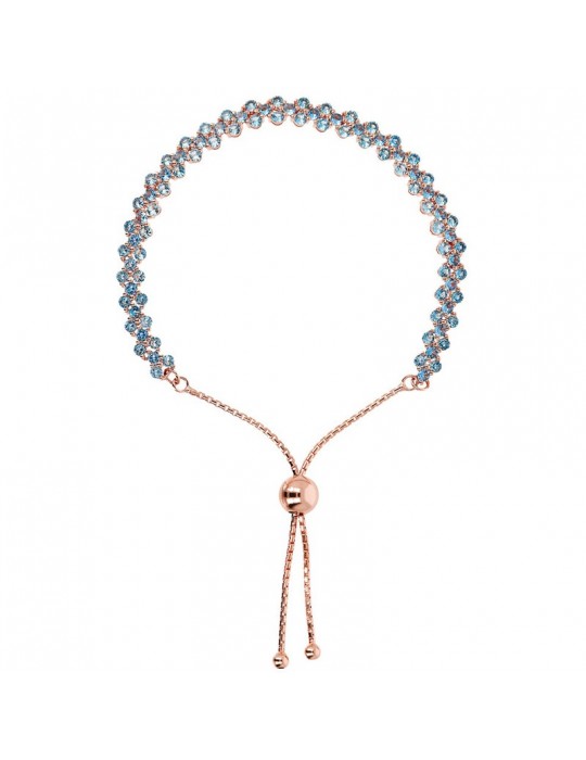 Bronzallure Bracelet - Altissima - Tennis - Blue Zirconia-WSBZ00740.BLU