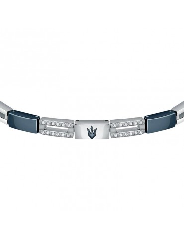 Maserati Bracelet - Jewels - Blue Ceramic-White Crystals-JM223ATZ23 2