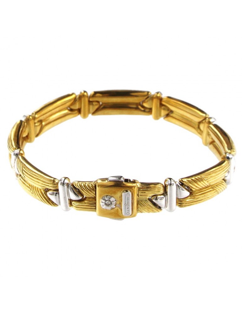 Chimento Bracelet - Tradition Gold in 18K Yellow Gold with Diamond on the Clasp 0.03 Ct - 0