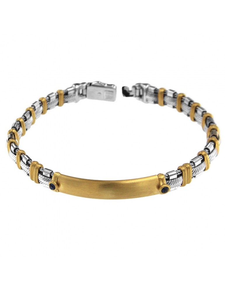 Zancan Men's Bracelet - Insignia Gold in White Gold and 18K Yellow Gold - 0
