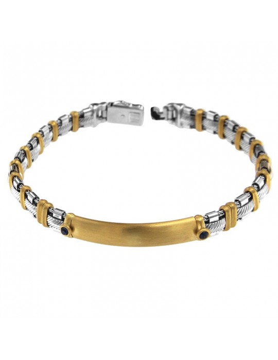 Zancan Men's Bracelet - Insignia Gold in White Gold and 18K Yellow Gold - 0