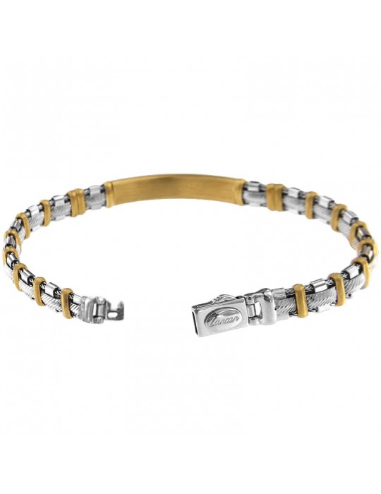 Zancan Men's Bracelet - Insignia Gold in White Gold and 18K Yellow Gold - 0