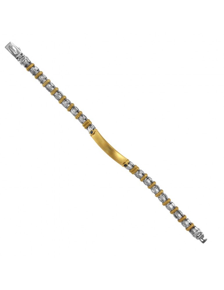 Zancan Men's Bracelet - Insignia Gold in White Gold and 18K Yellow Gold - 0