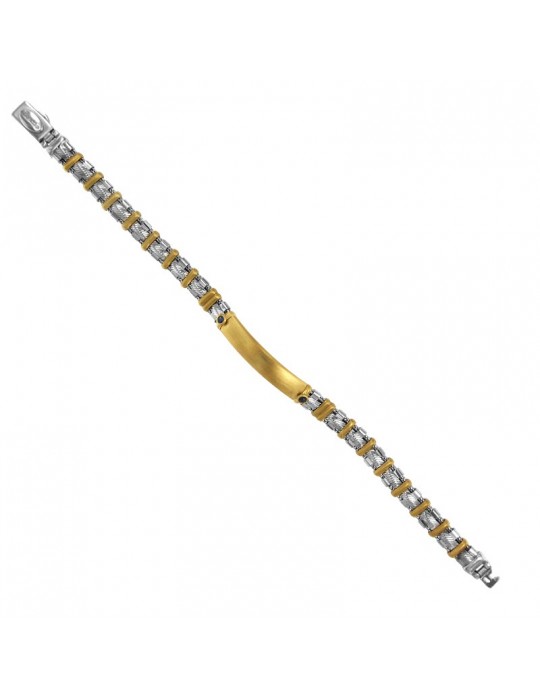 Zancan Men's Bracelet - Insignia Gold in White Gold and 18K Yellow Gold - 0