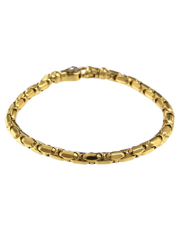 Chimento Bracelet - Tradition Gold in 18K Yellow Gold with 0.03 ct Diamond - 19 cm - 0