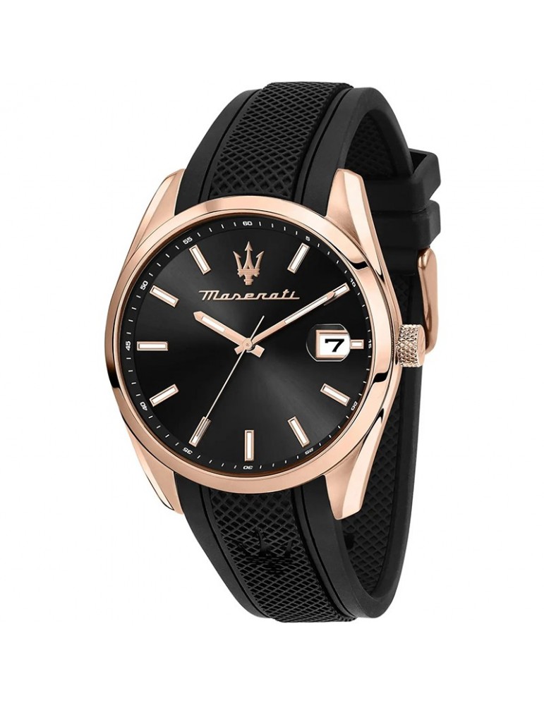 Maserati Watch - Attraction - Black-43mm-Case Rose Gold-R8851151002