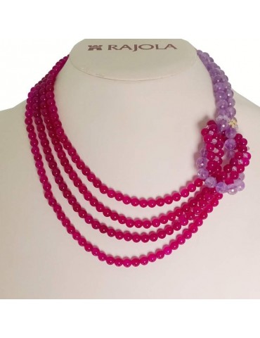 Collana Rajola - Abbracci - Ametista Chiara - Giada Bordeaux -5462220C