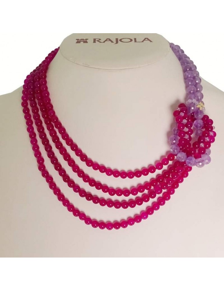 Collana Rajola - Abbracci - Ametista Chiara - Giada Bordeaux -5462220C