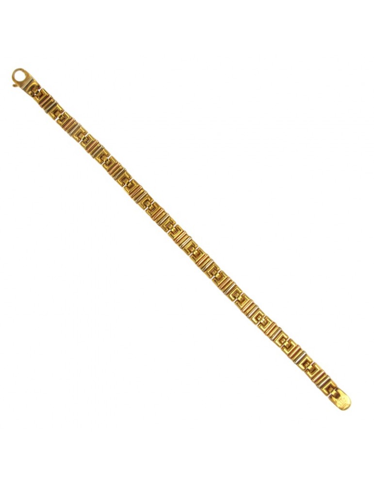 Bracciale Chimento - Tradition Gold in Oro Giallo con Maglia Greca - 21,5 cm - 0