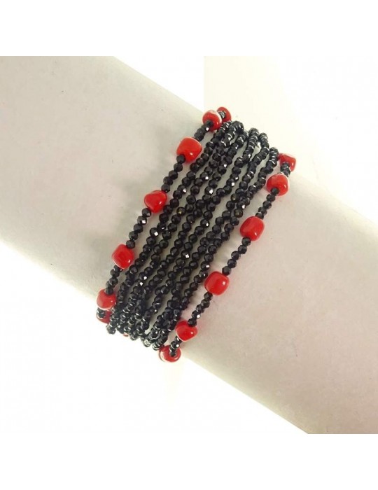 Rajola Bracelet - Waltz - Multistrand - Spinel - Coral - 546991318