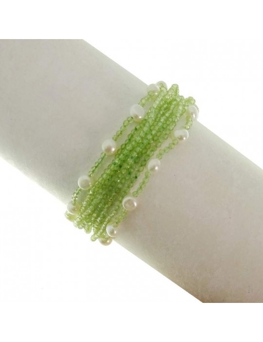 Rajola Bracelet - Waltz - Multistrand-Peridot-White Pearls-546992218