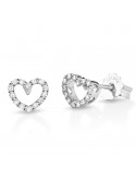 Orecchini Lelune Diamonds - Cuore - Oro - Diamanti  0,10 carati - LDEADM010