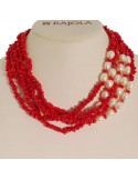 Collana Rajola - Millegocce - Corallo Rosso - Perle Barocche - 548230