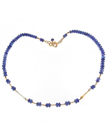 SILVIA KELLY GOLD NECKLACE WITH TANZANITE - 0