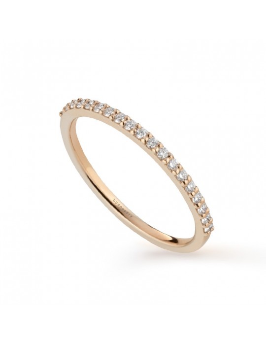 Buonocore - Playful ring in 18K Rose Gold with 0.16 ct White Diamonds - 0