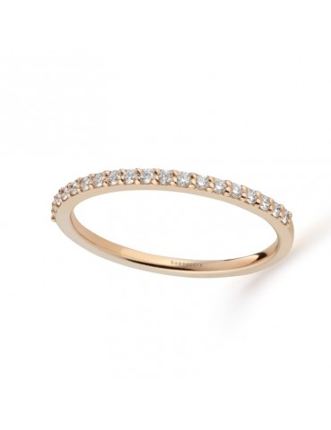 Buonocore - Playful ring in 18K Rose Gold with 0.16 ct White Diamonds - 0 2