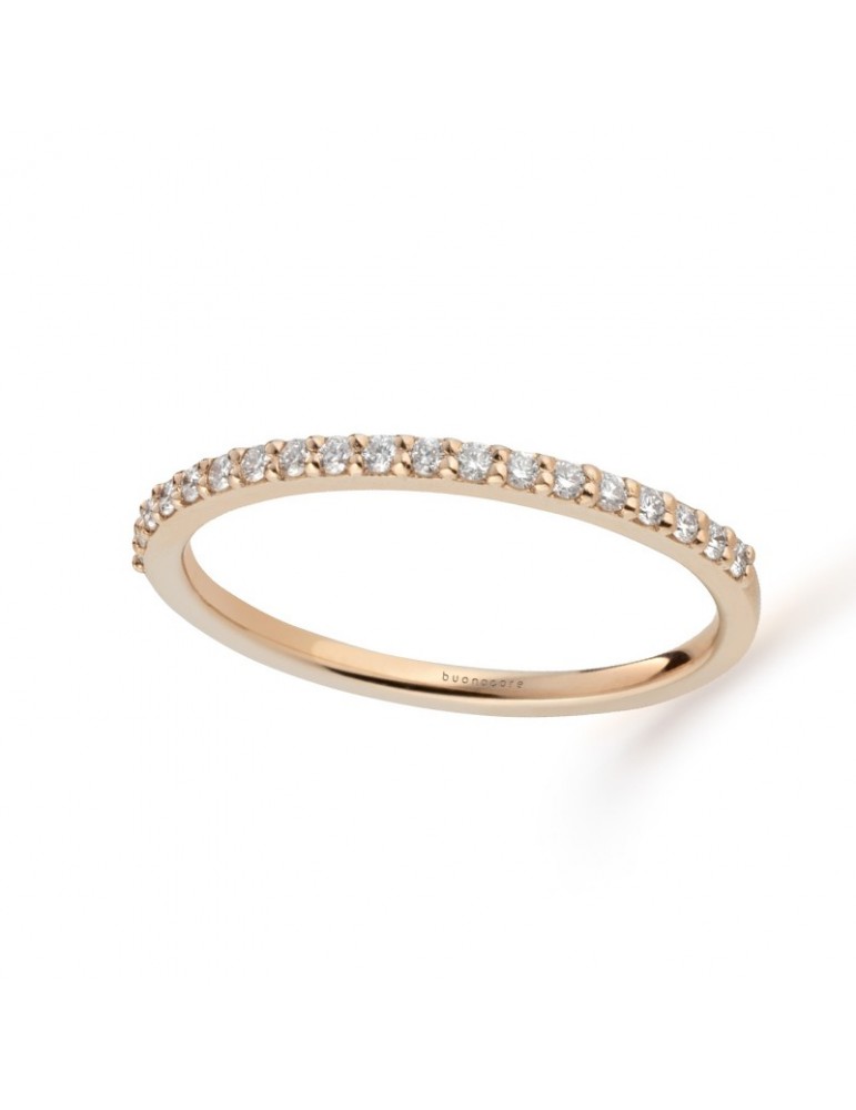 Buonocore - Playful ring in 18K Rose Gold with 0.16 ct White Diamonds - 0