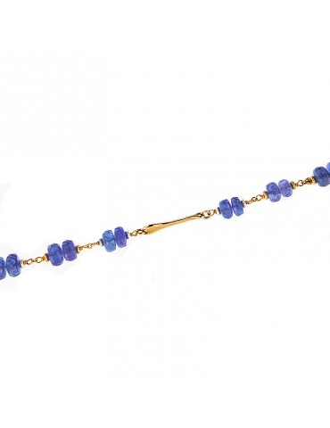 SILVIA KELLY GOLD NECKLACE WITH TANZANITE - 0 2