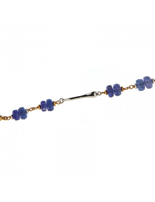 SILVIA KELLY GOLD NECKLACE WITH TANZANITE - 0