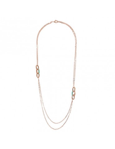 Bronzallure Necklace - Enamels -Multistrand-Turquoise Rings-WSBZ02124.TIFF 2
