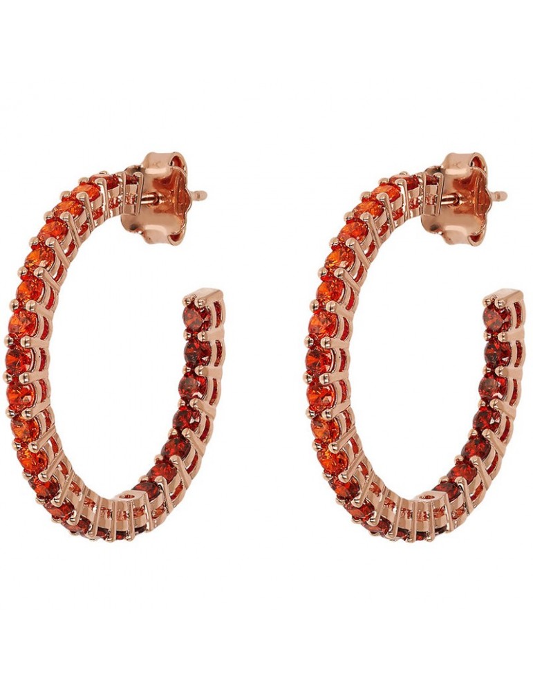 Bronzallure-Altissima-Hoop Earrings-Orange Cz-WSBZ02120.ORANGE