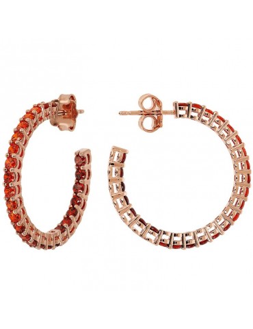 Orecchini Bronzallure-Altissima-a Cerchio-Cz Arancioni-WSBZ02120.ORANGE 2