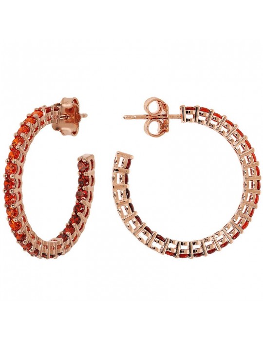 Bronzallure-Altissima-Hoop Earrings-Orange Cz-WSBZ02120.ORANGE