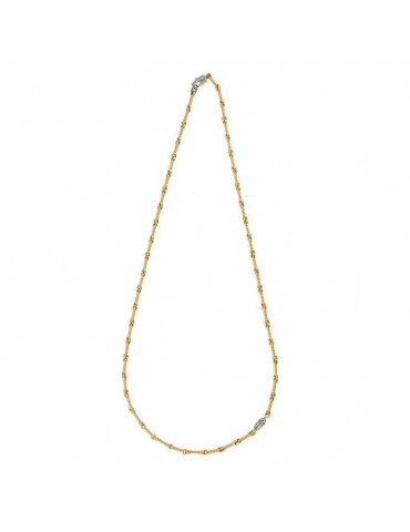 Chimento Necklace - Tradition Gold Bamboo Classic in 18K Yellow Gold 50 cm - 0