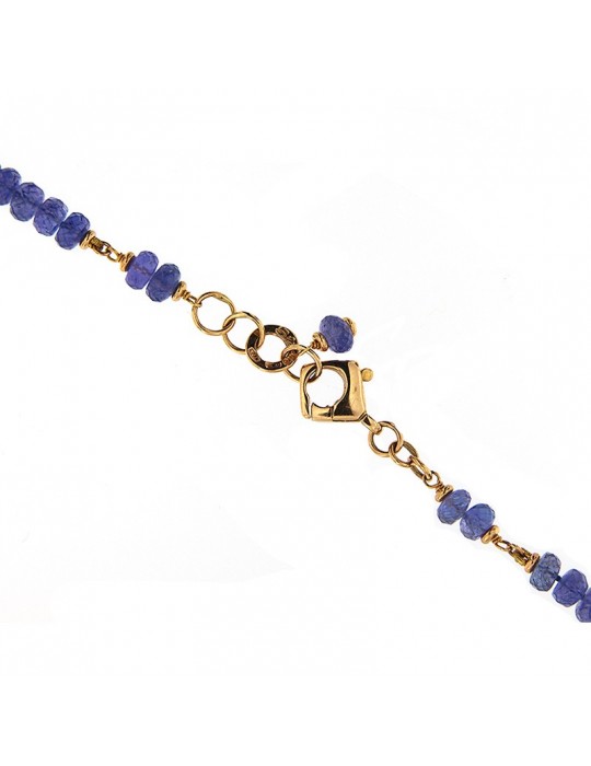 SILVIA KELLY GOLD NECKLACE WITH TANZANITE - 0
