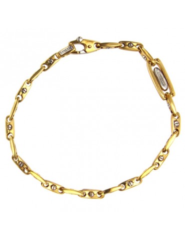 Chimento Bracelet - Tradition Gold in 18K Yellow Gold with Screws in 18K White Gold - 21 cm - 0 2