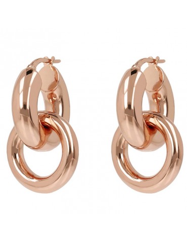 Orecchini Bronzallure -Purezza-Rose Gold-Anelli Incastrati-WSBZ02099.R