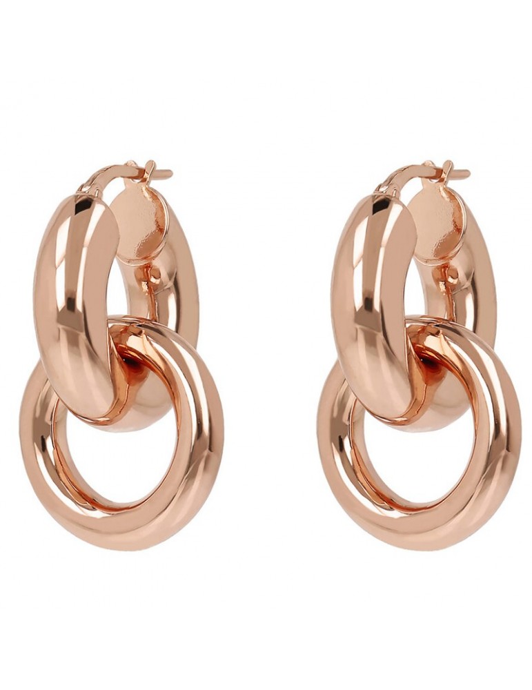 Orecchini Bronzallure -Purezza-Rose Gold-Anelli Incastrati-WSBZ02099.R