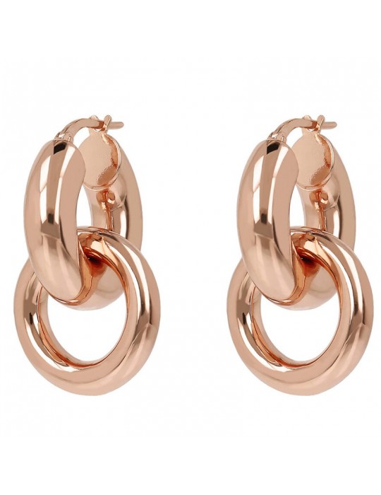 Bronzallure Earrings -Purity-Rose Gold-Inset Rings-WSBZ02099.R