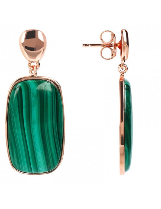 Orecchini Bronzallure - Variegata - Pendenti - Malachite -WSBZ02097.GM
