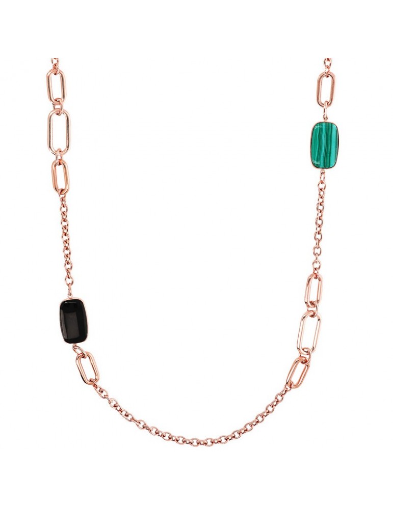 Collana Bronzallure - Variegata - Lunga - Rolò -Pietre-WSBZ02092.BO+GM