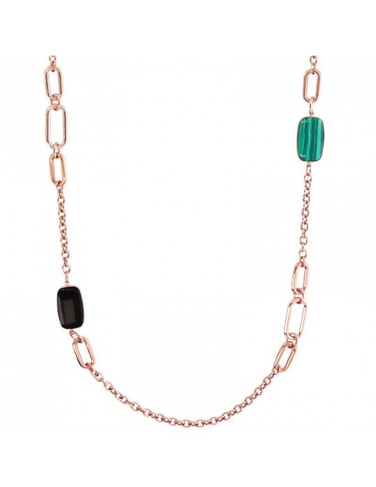 Bronzallure Necklace - Variegated - Long - Rolò - Stones-WSBZ02092.BO+GM