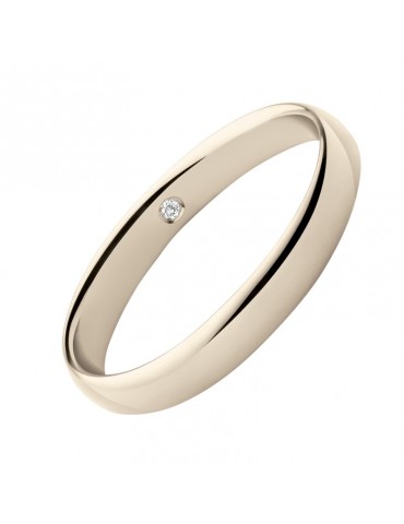 Polello Man Wedding Ring - in 18-karat Champagne Gold with Natural Diamond - 0