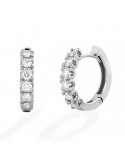 Buonocore Earrings - Eternity Round Circle in 18K White Gold with White Diamonds 0.53 ct - 0
