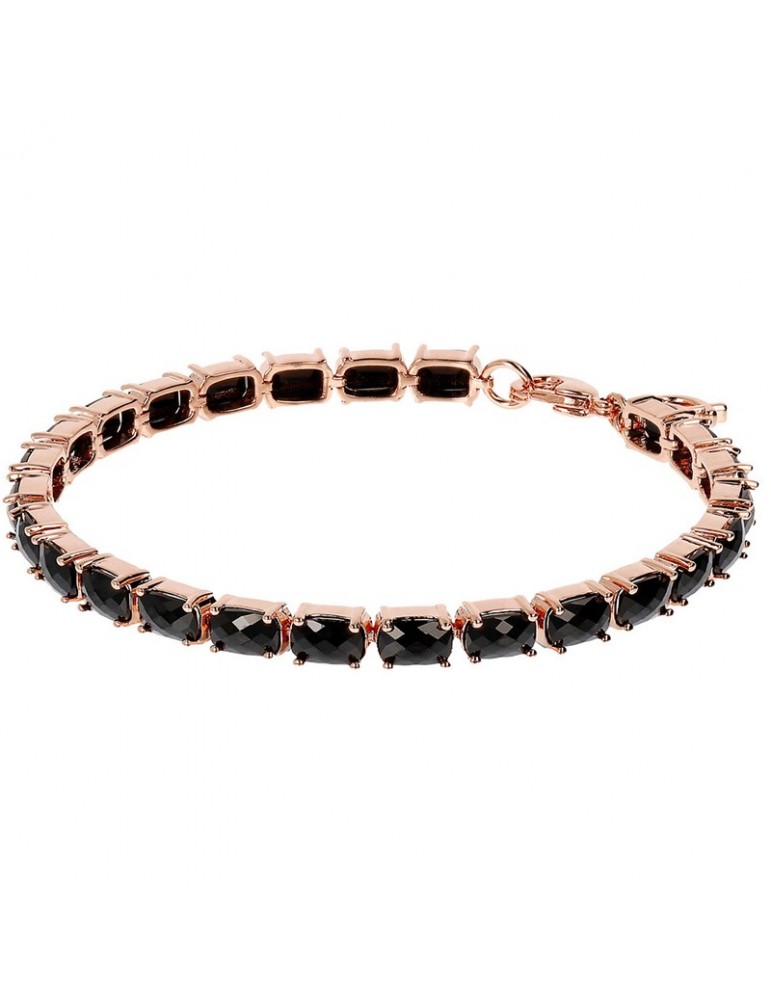 Bronzallure Bracelet - Variegated - Tennis - Black Spinels-WSBZ02068.BS