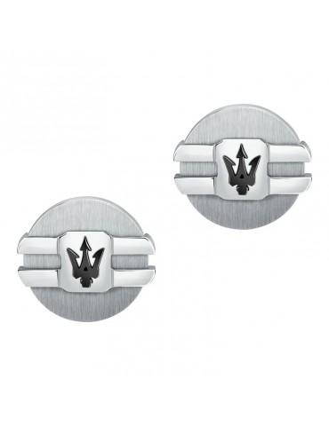 Maserati Cufflinks - Jewels - 316L Steel - Black Trident - JM223ATK21