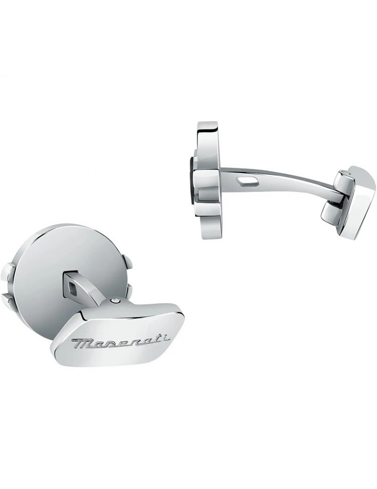 Maserati Cufflinks - Jewels - 316L Steel - Black Trident - JM223ATK21