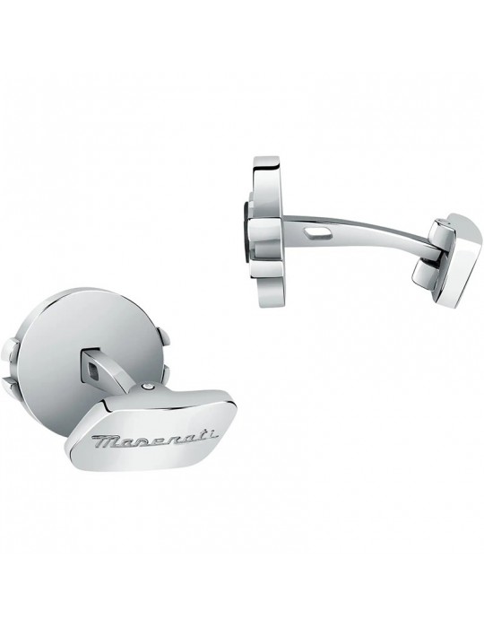 Maserati Cufflinks - Jewels - 316L Steel - Black Trident - JM223ATK21