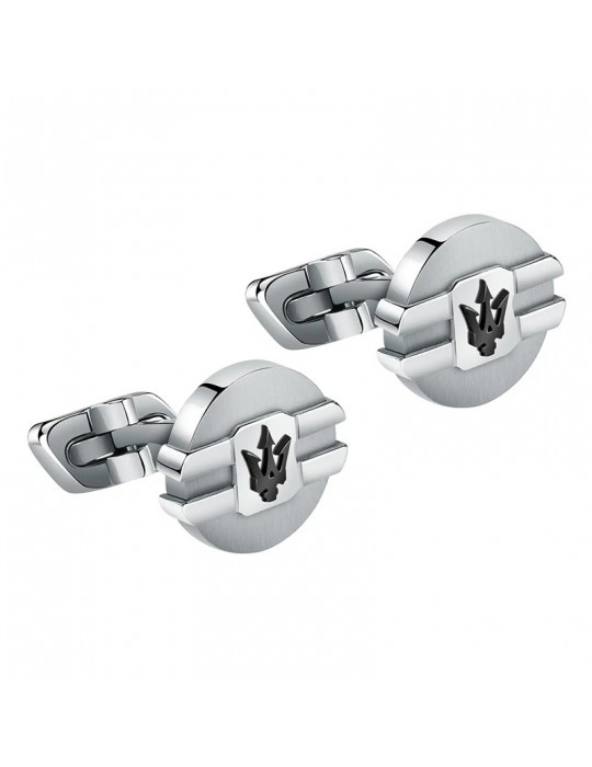 Gemelli Maserati - Jewels - Acciaio 316L - Tridente Nero - JM223ATK21