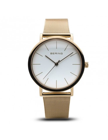 Orologio Bering Donna-Classic-Solo Tempo 36mm Gold Bianco-13436-334