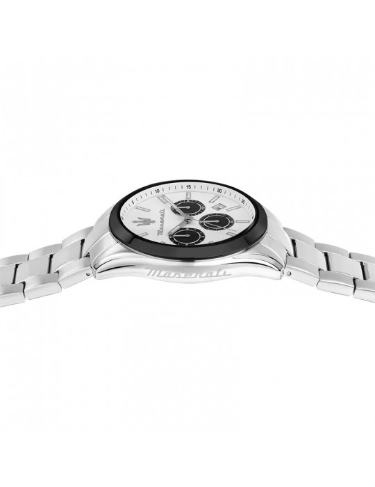 Orologio Maserati-Attrazione-Cronografo-Silver-43mm-Bianco-R88531510040