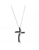Giorgio Visconti Necklace - White Gold Rood with White and Black Diamonds - 0