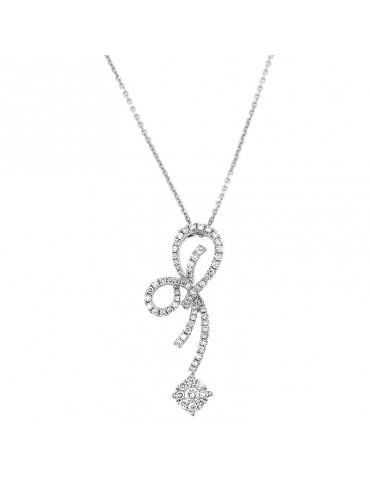 Collana Giorgio Visconti Donna - Pendente in Oro Bianco con Diamanti Naturali - 0