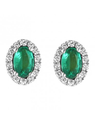 Orecchini Davite&Delucchi - Rosetta - Oro - Diamanti - Smeraldi 1,00 ct - BB009144SMS