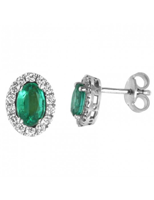 Orecchini Davite&Delucchi - Rosetta - Oro - Diamanti - Smeraldi 1,00 ct - BB009144SMS