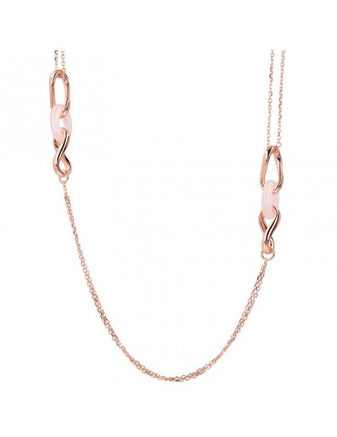 Collana Bronzallure - Variegata - Intrecciate-Quarzo Rosa-WSBZ02037.PQ
